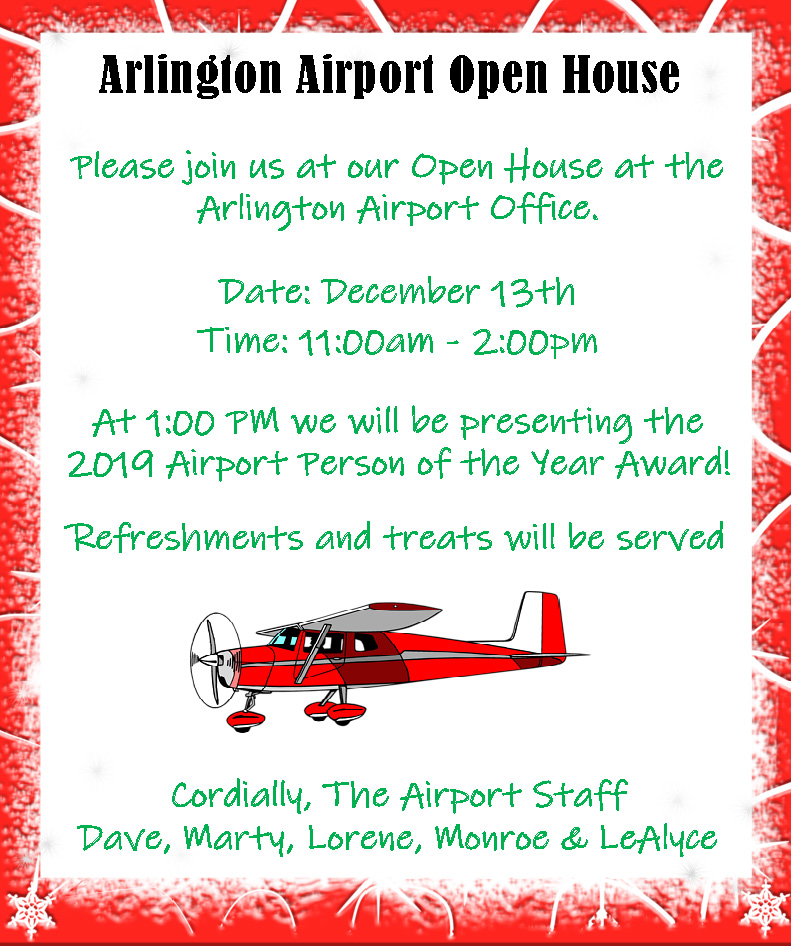 2019 Arlington Airport Open House Flyer